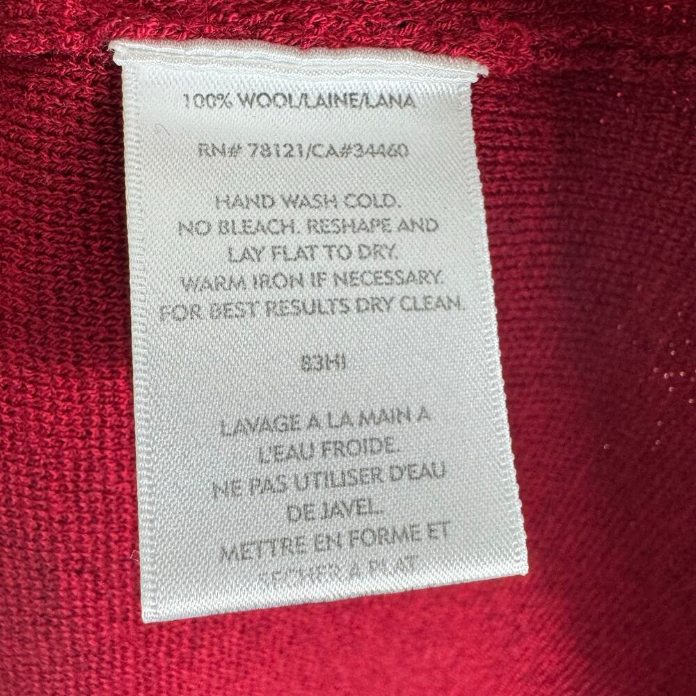 Eileen Fisher Woman Red 100% Wool Crew Neck Sleeveless Tight Knit Sweater Sz 1X - Picture 4 of 4